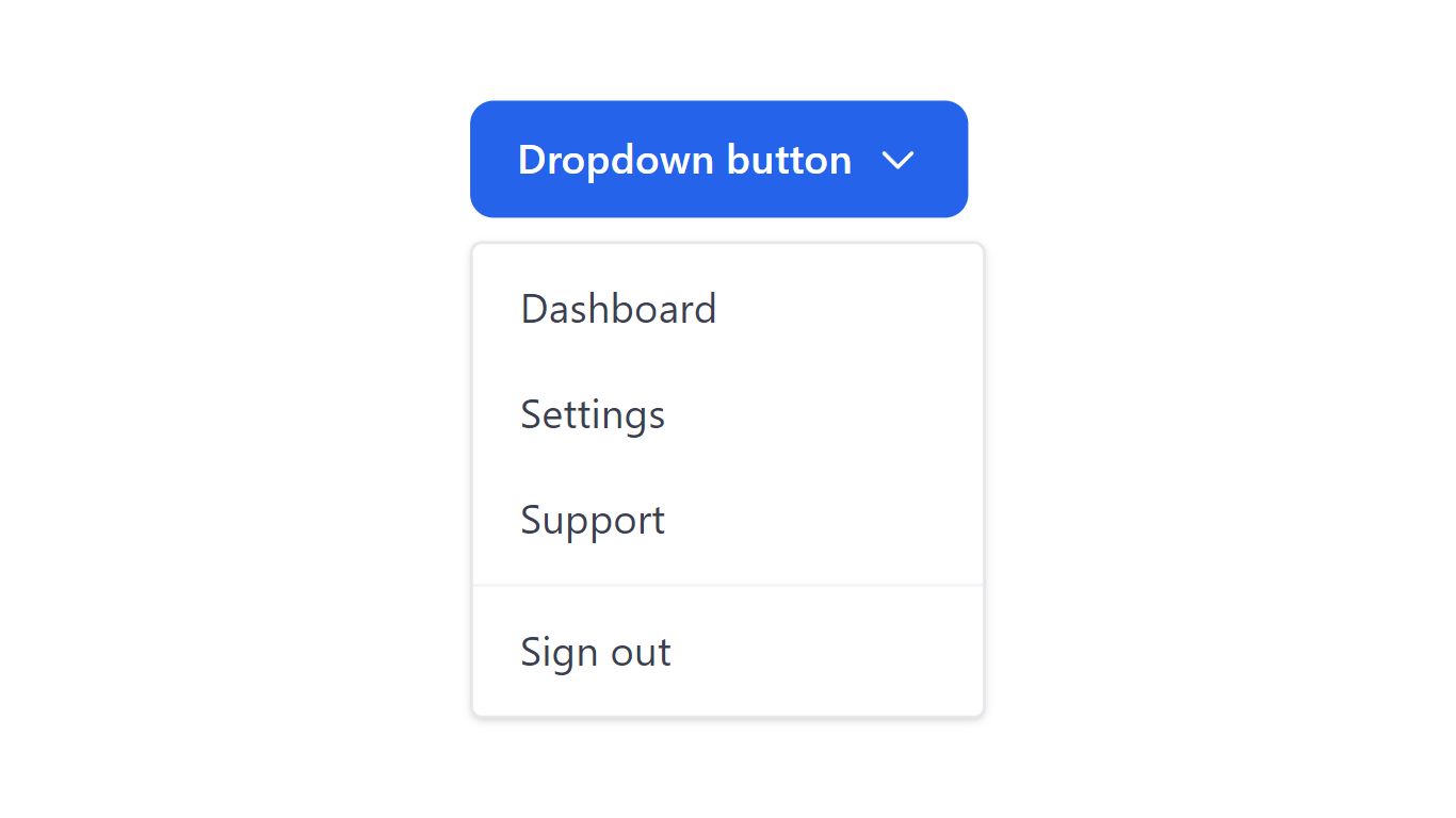 Dropdown Button (CSS Only) Tailwind Component