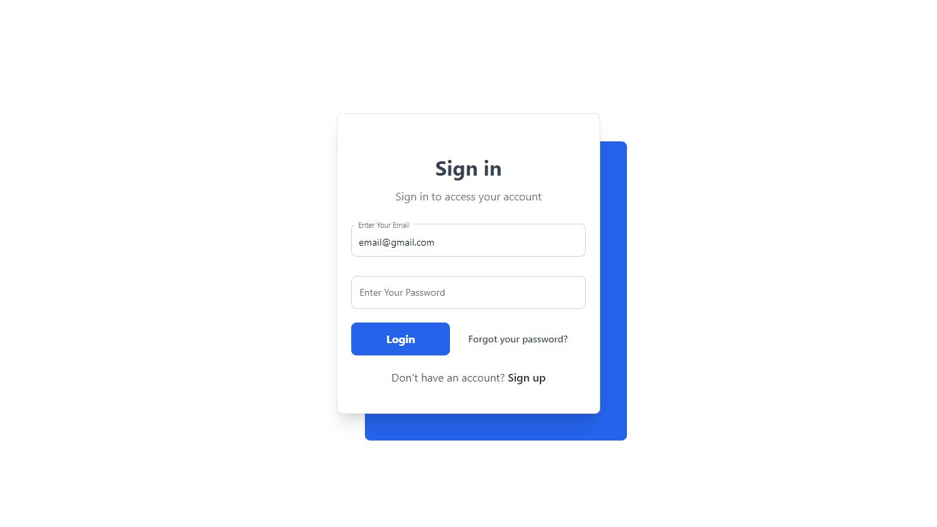 Login Page Tailwind Component