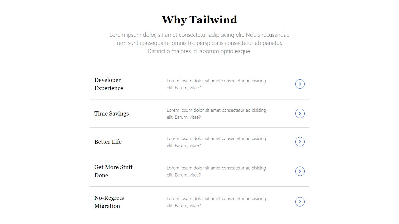 Why Us (Features) Tailwind Component